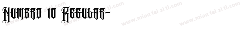 Numero 10 Regular字体转换